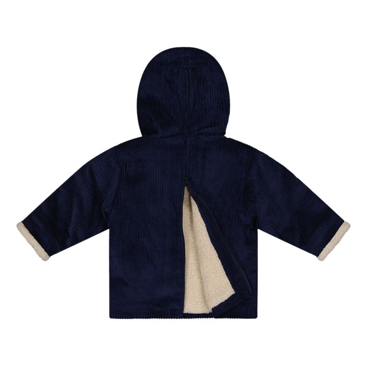 Sweat Capuche Velours Casimir | Bleu marine- Image produit n°3