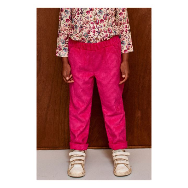 Pantalones de terciopelo Manon | Rosa Fushia- Imagen del producto n°1
