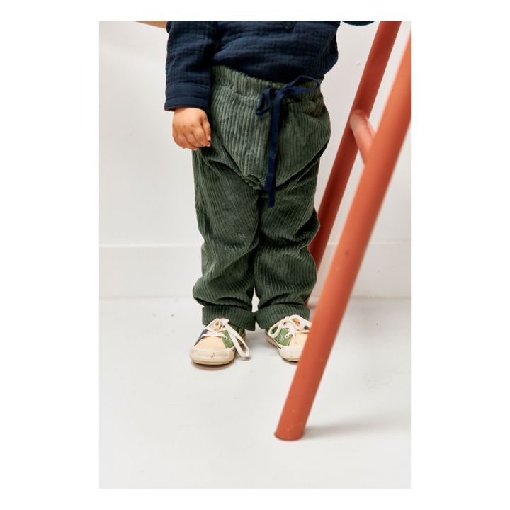 Pantalon Velours Marcel | Vert- Image produit n°2