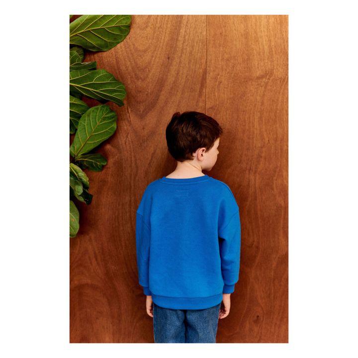 Sweat Coton Bio Edith Logo | Bleu- Image produit n°2