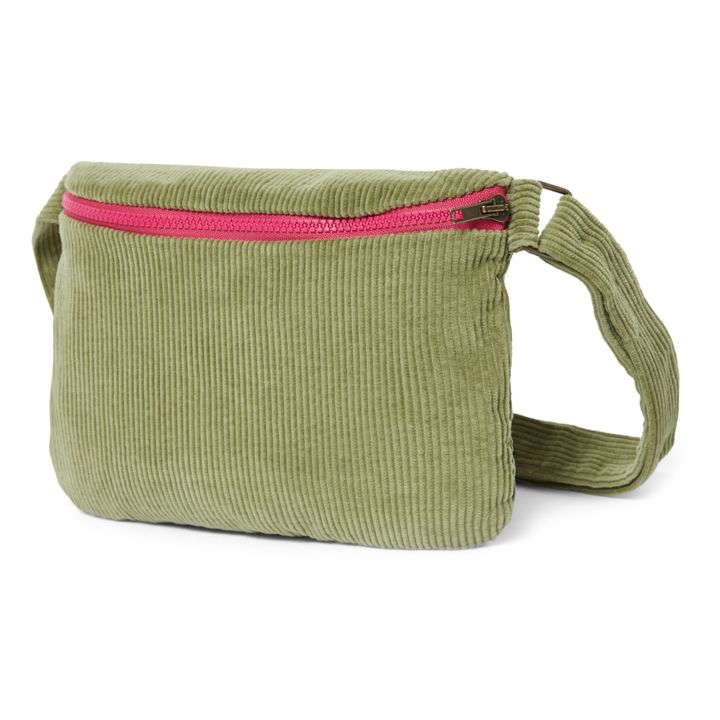 Marsupio di Cotone in Velluto a Costine - Collezione Donna | Verde kaki chiaro- Immagine del prodotto n°2