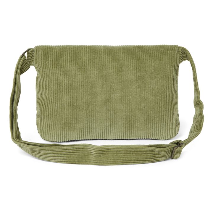 Marsupio di Cotone in Velluto a Costine - Collezione Donna | Verde kaki chiaro- Immagine del prodotto n°3