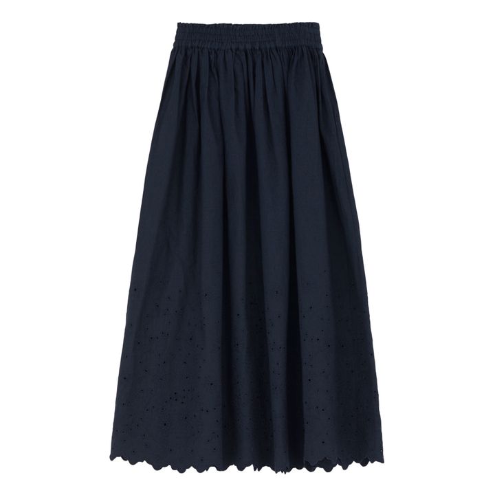 Falda Ria Lino Algodón Ecológico | Azul Noche- Imagen del producto n°0