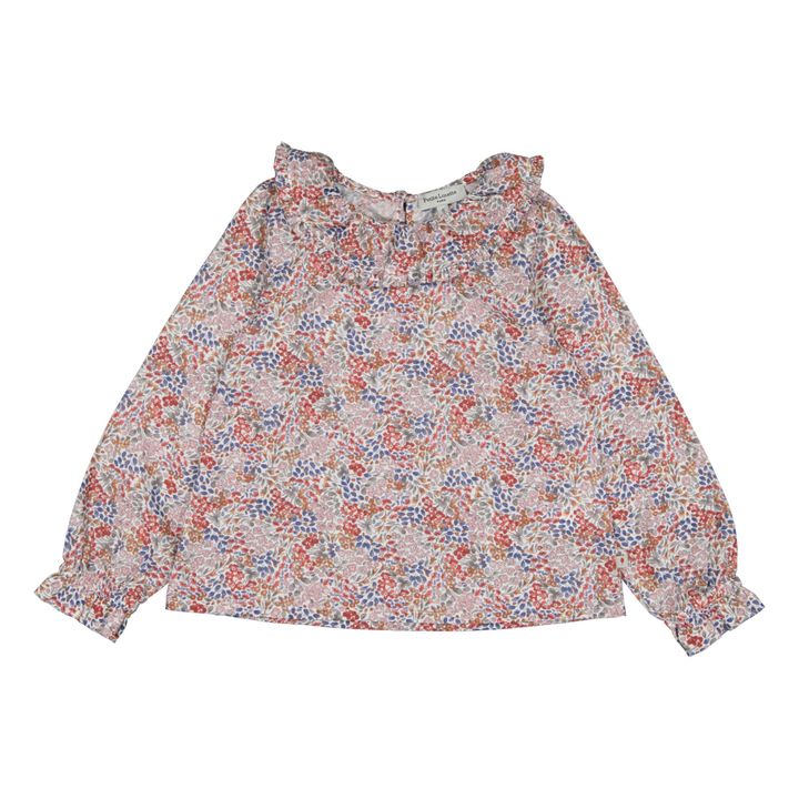 Blouse Coton Bio Fleurie Ambre | Rose- Image produit n°0