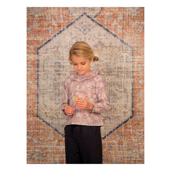 Blouse Coton Bio Fleurie Ambre | Rosa- Produktbild Nr. 2
