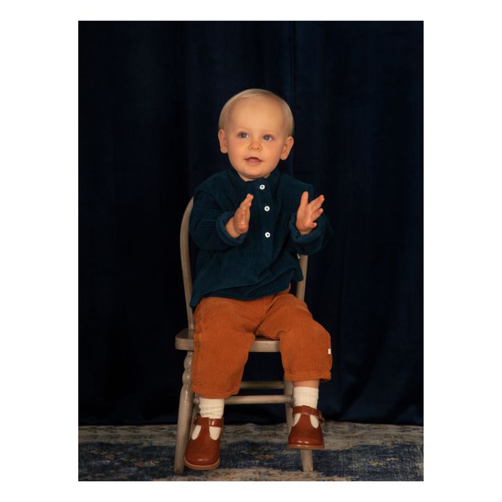 Kurta Velours Côtelé Loris | Blu- Immagine del prodotto n°2
