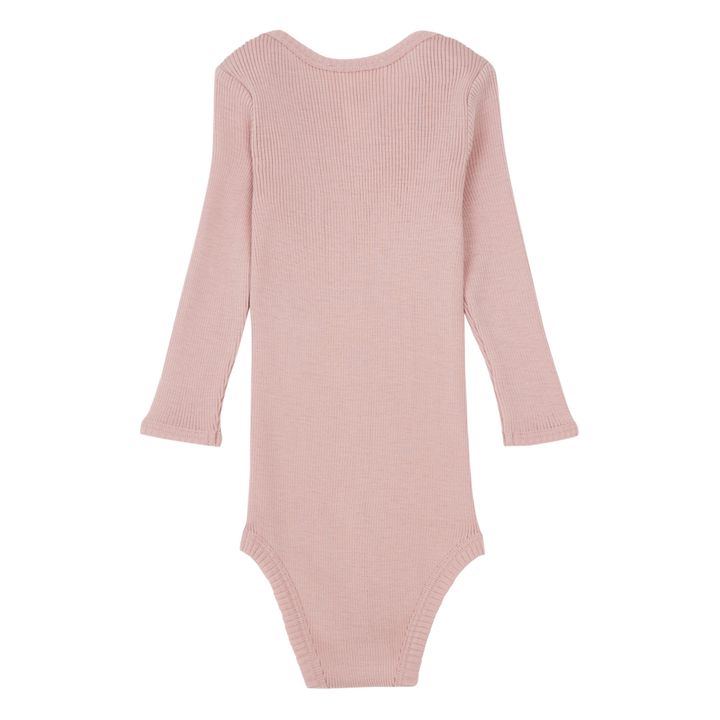 Body de canalé Alaska Merino | Rosa Palo- Imagen del producto n°1