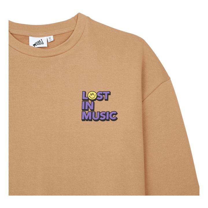 Organic cotton sweatshirt Lost In Music | Brown- Product image n°4