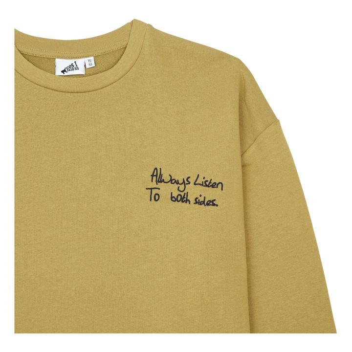 Both Sides Organic Cotton Sweatshirt | Ochre- Product image n°2