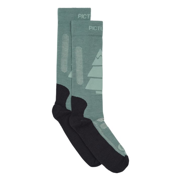Calcetines de esquí de lana ecológica | Salvia- Imagen del producto n°0