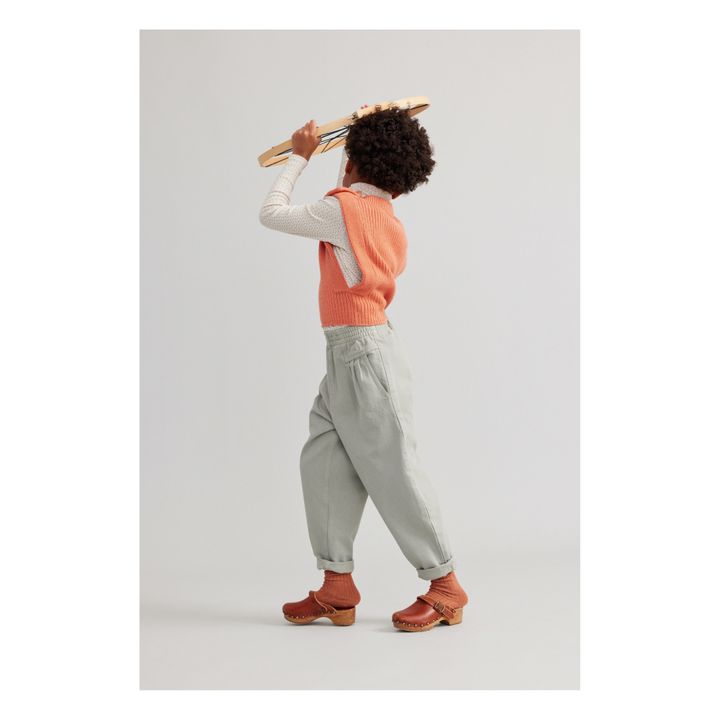 Pantalones vaqueros retro de algodón | Salvia- Imagen del producto n°3
