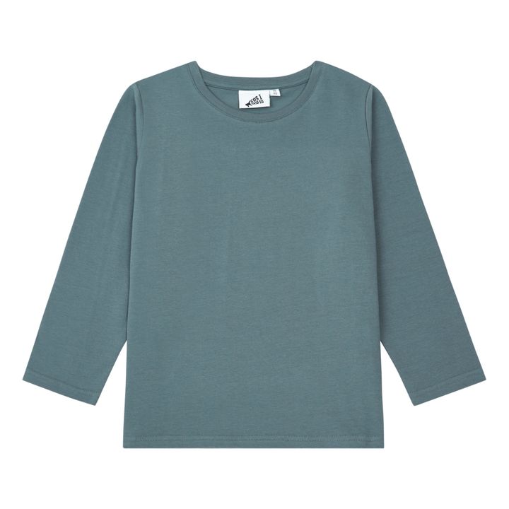 Ciss Organic Cotton Long Sleeve T-Shirt | Grey blue- Product image n°0
