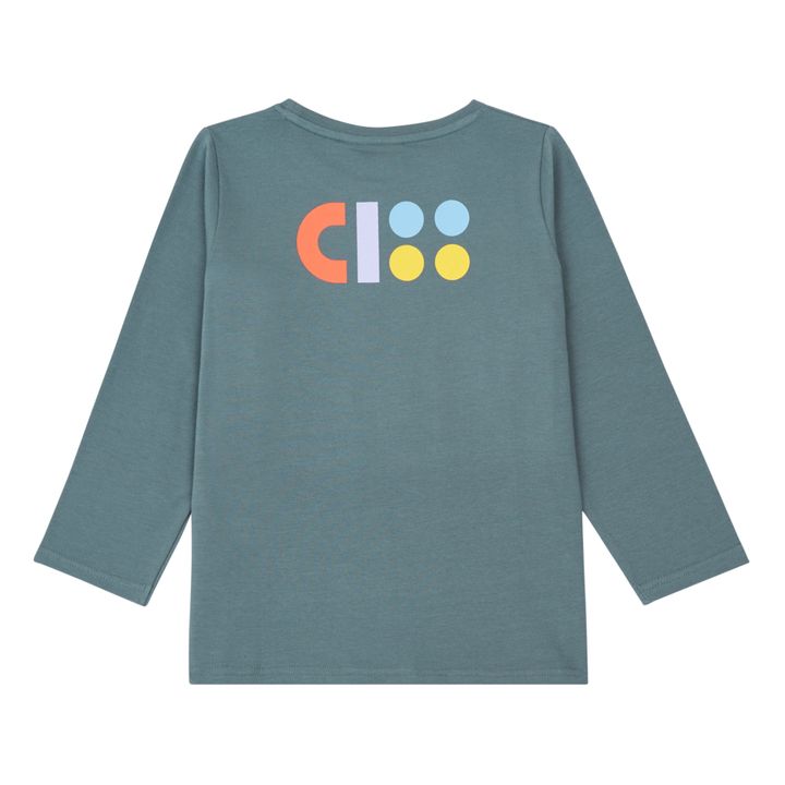 Ciss Organic Cotton Long Sleeve T-Shirt | Grey blue- Product image n°2