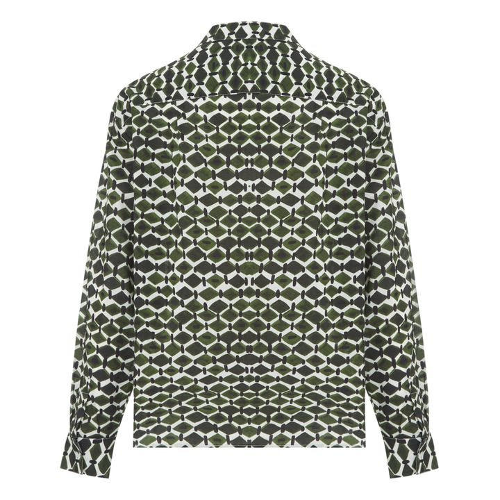 Bluse Derrick Popeline Bedruckt | Khaki- Produktbild Nr. 4
