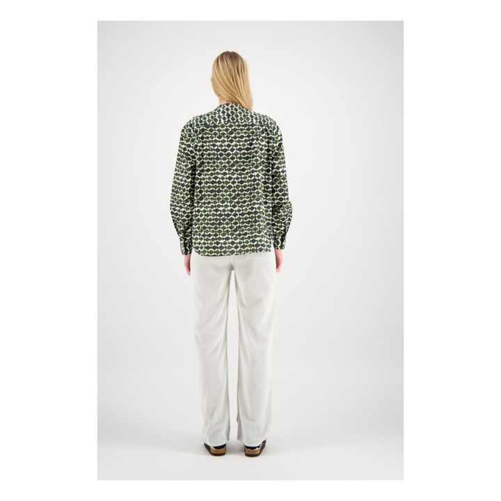 Bluse Derrick Popeline Bedruckt | Khaki- Produktbild Nr. 5