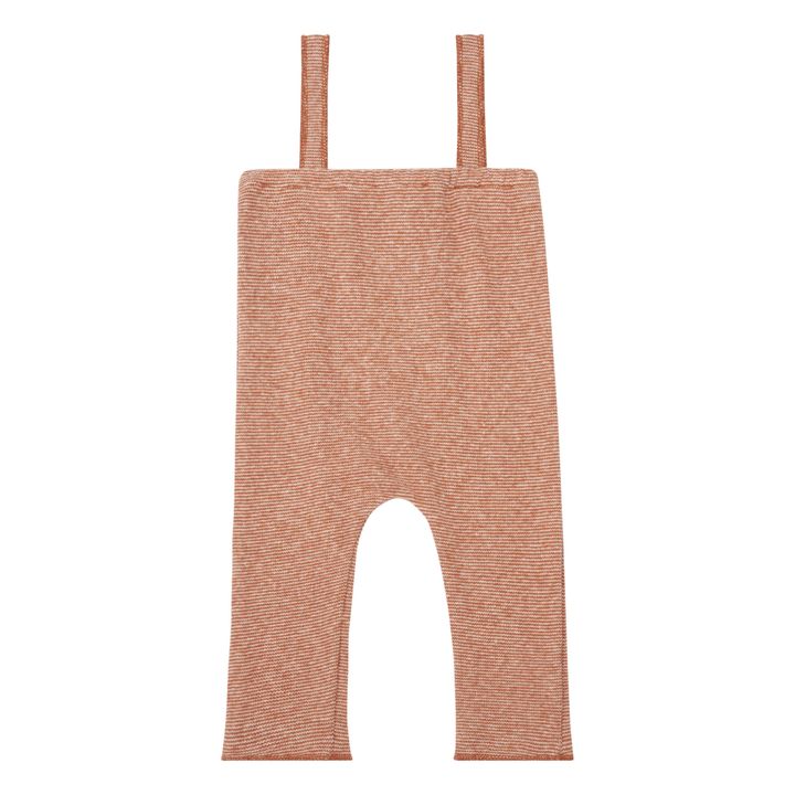Striped Knit Dungarees | Rust- Product image n°1