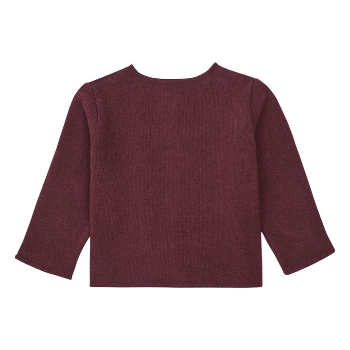 Geknöpfte Strickjacke | Burgunderrot- Produktbild Nr. 1