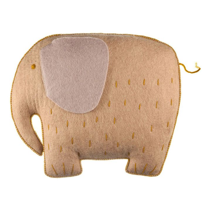 Coussin Pasu Eléphant en feutre | Nude- Product image n°0