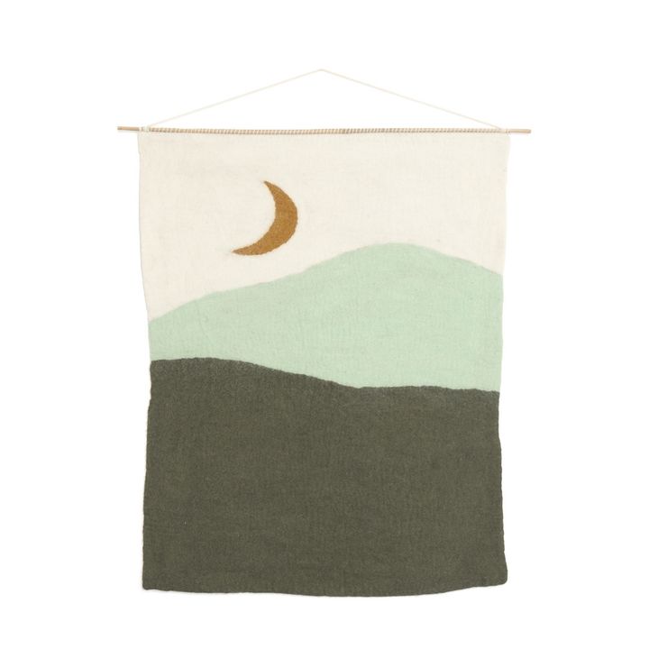 Landscape wall hanging - Midnight | Green- Product image n°0
