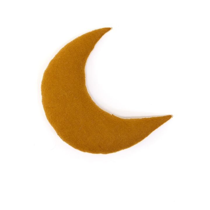 Felt moon cushion | Or- Product image n°0
