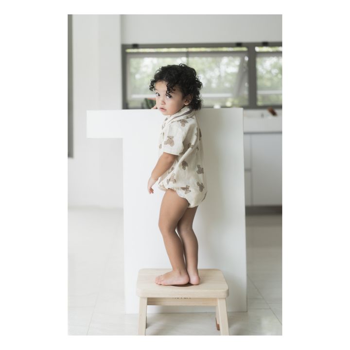 Tabouret en bois d'hévéa- Image produit n°1