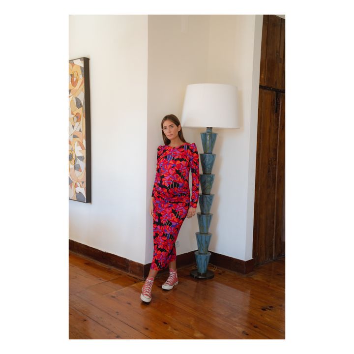 Vestido de embarazada Thelma Flower | Rojo- Imagen del producto n°0
