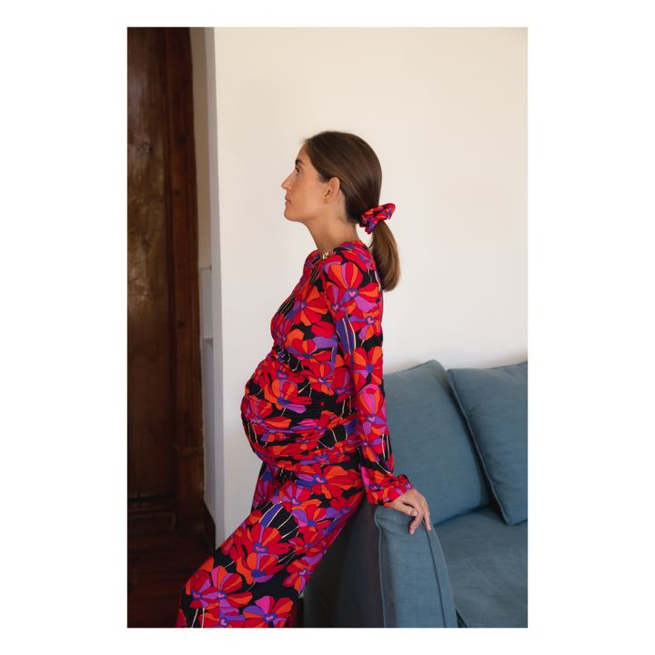 Top da Gravidanza Mona Flower | Rosso- Immagine del prodotto n°0
