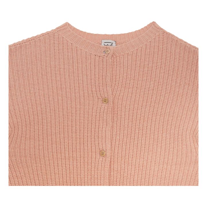 Cardigan in lana riciclata Mea | Rosa chiaro- Immagine del prodotto n°3