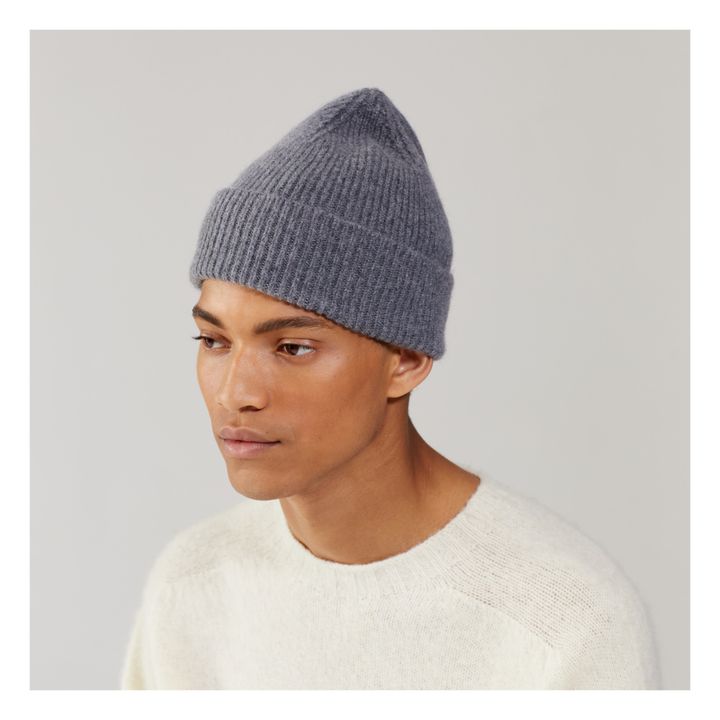 Cappello in lana e angora | Grigio antracite- Immagine del prodotto n°1