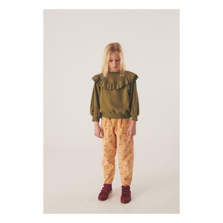 Sweatshirt aus Bio-Baumwolle Colerette Candy | Olive- Produktbild Nr. 1