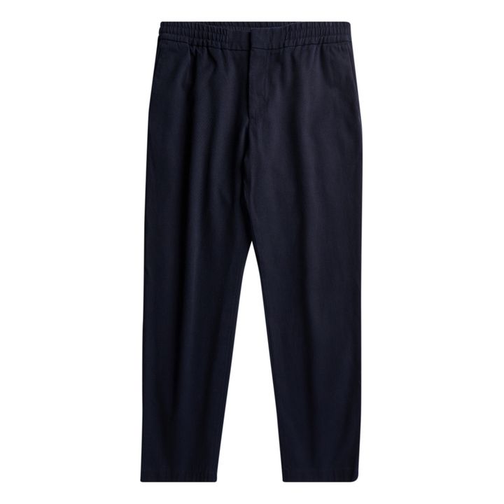 Pantalones de algodón orgánico Foss 1777 | Azul Marino- Imagen del producto n°0