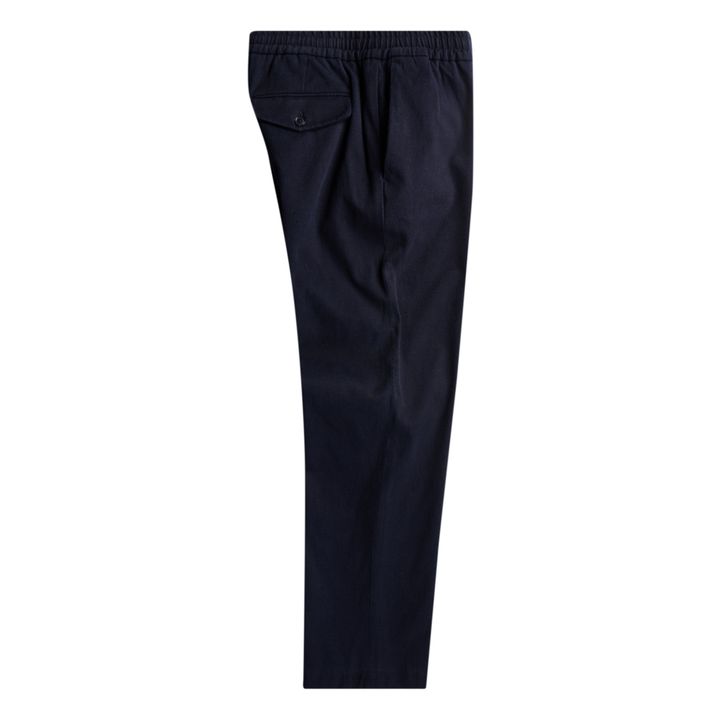 Pantalones de algodón orgánico Foss 1777 | Azul Marino- Imagen del producto n°6