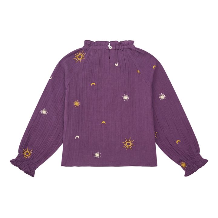 Blouse Brodée Gaze de Cotton Bio | Malva- Immagine del prodotto n°2