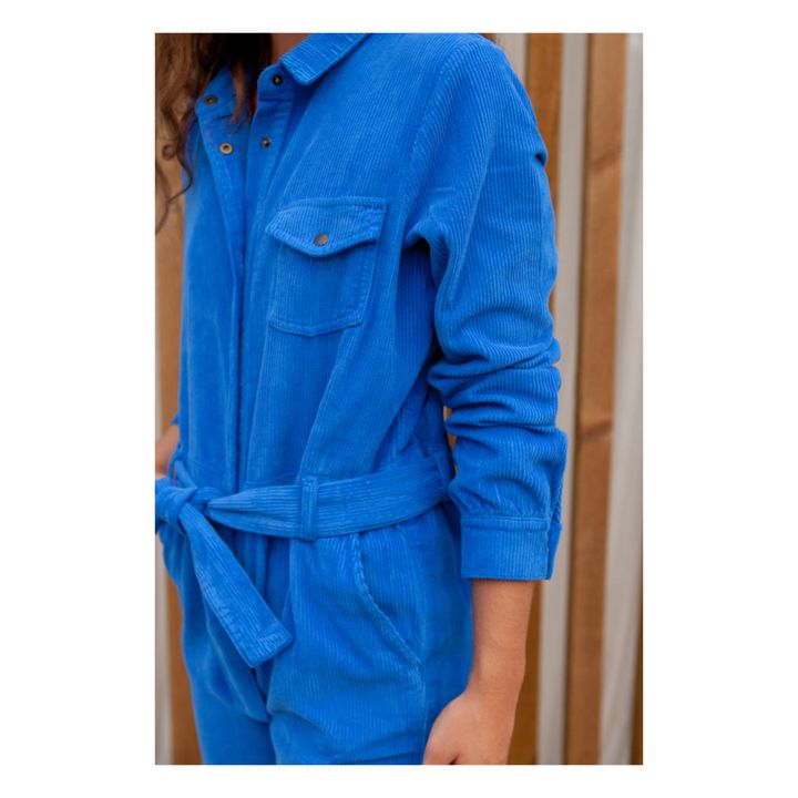 Exklusiv bei Marlot x Smallable - Neroli Catsuit aus geripptem Samt Baumwolle - Damenkollektion - | Blau- Produktbild Nr. 2