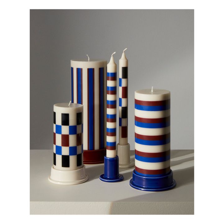 Bougie Column à Carreaux | Blue- Product image n°2