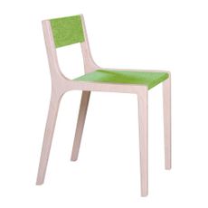 Chaise Sepp en bois et feutre vert 