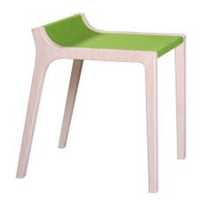Sirch Wood and green felt Xarre Stool