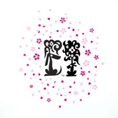 Sticker Kuntzel & Deygas Cap & Pep  - Cherry Blossom