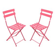 Batch of 2 fushia Tom Pouce chairs Fermob