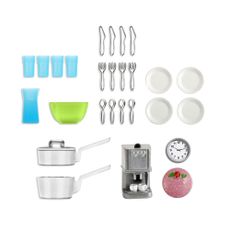 Accessoires maison de poup&eacute;e : Kit accessoires cuisine