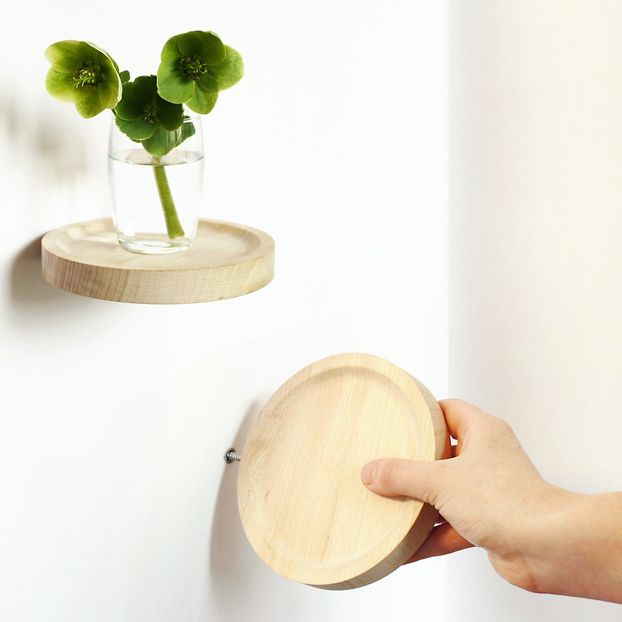 Set of 3 round, Inga Sempé platforms Natural-product
