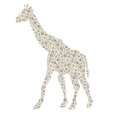 Sticker Girafe - Gris