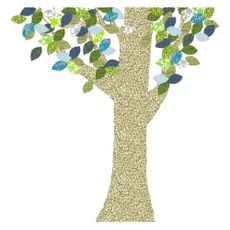 June Giant Tree Sticker - Beige