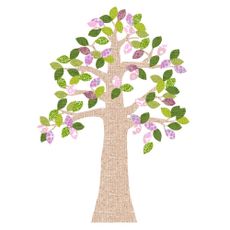 April Tree Sticker - Textil