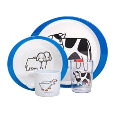 Vaisselle enfant 'A la Ferme' - Set de 4 pi&egrave;ces