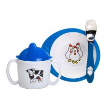 Vaisselle b&eacute;b&eacute; 'A la Ferme' - Set de 3 pi&egrave;ces