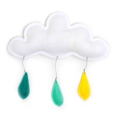 Mobile Gouttes de pluie jaune/menthe/turquoise