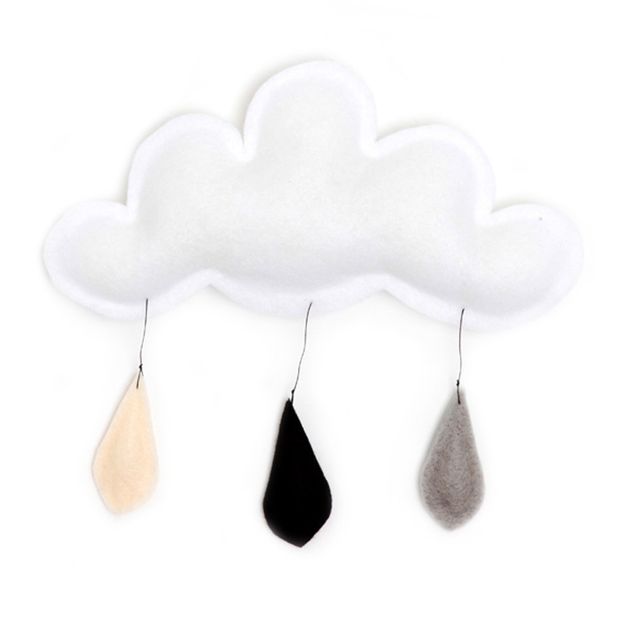 Mobile Gouttes de pluie gris/noir/crème-product