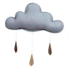 Mobile Nuage aux gouttes d'or - Gris clair