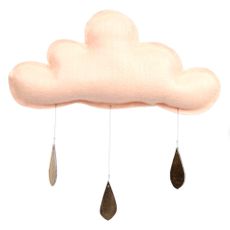 Mobile Nuage aux gouttes d'or - P&ecirc;che